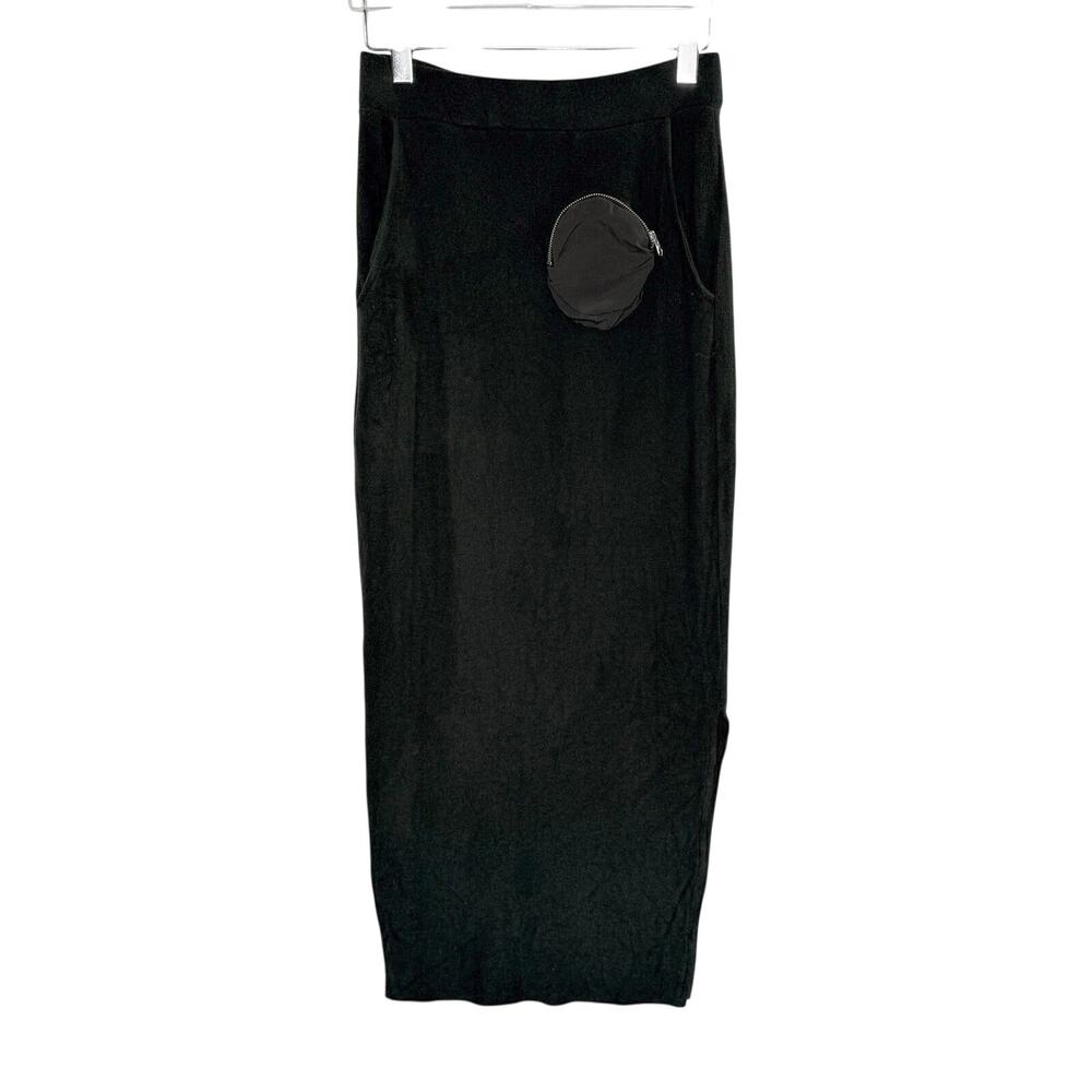 Thom Krom Distressed Jersey Midi Skirt SM Round Zipped Pouch Avant Garde